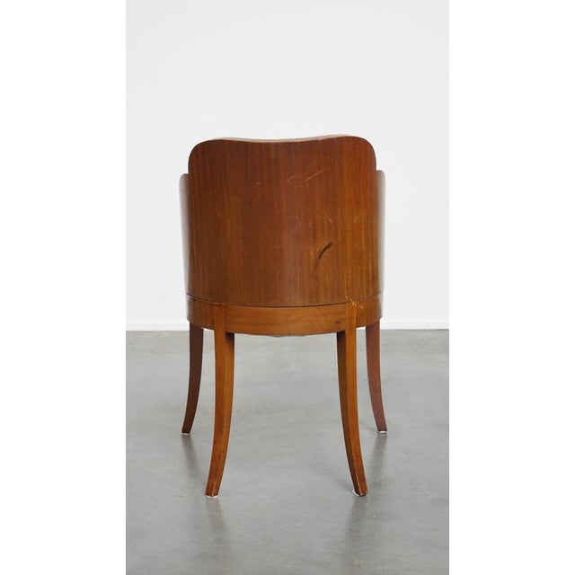 Art Deco Cloud Dining Side Chair with Luxurious Red Upholstery For Sale - Image 4 of 15