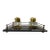 Antique Crystal and Brass Double Inkwells With Footed Base For Sale