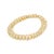 Make a statement with this luxurious 10K yellow gold bracelet. The double row of natural, round-cut diamonds adds a touch...