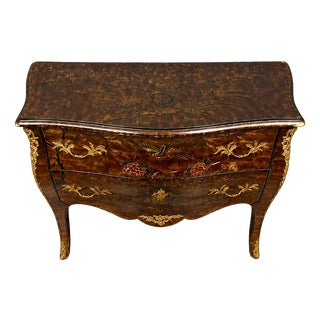 Curved Lacquered Commode, Early 20th Century For Sale