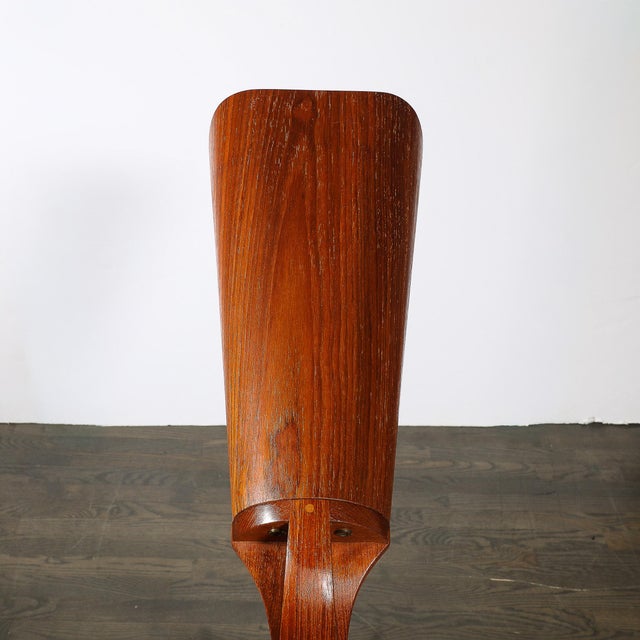 Mid-Century Modernist Teak Bentwood Sculptural Floor Lamp With Diffuser For Sale - Image 17 of 18