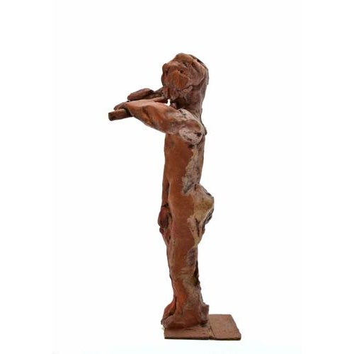 Sirio Pellegrini, Pied Piper Sculpture, 1960s, Terracotta For Sale - Image 3 of 5