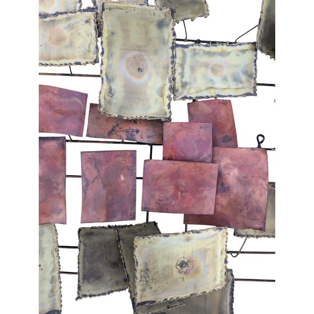 1960s C. Jere Copper and Brass Sculptural Wall Art For Sale - Image 13 of 14