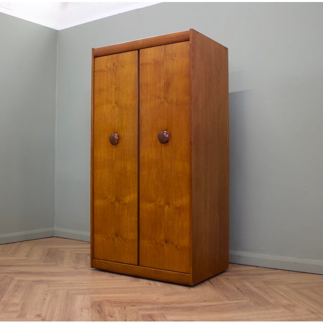 1960s Vintage Teak Wardrobe from Elliots of Newbury, 1960s For Sale - Image 5 of 13