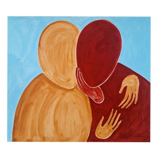 Waleria Matelska, in Embrace II, 2023, Acrylic on Paper For Sale