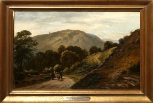 Llangollen, North Wales, Julius Godet Oil on Canvas, Signed and Dated Lower Left