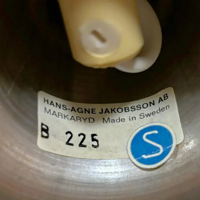 Vintage Space Age Table Lamp in Orange Metal and Glass by Hans-Agne Jakobsson, 1960s For Sale - Image 9 of 11