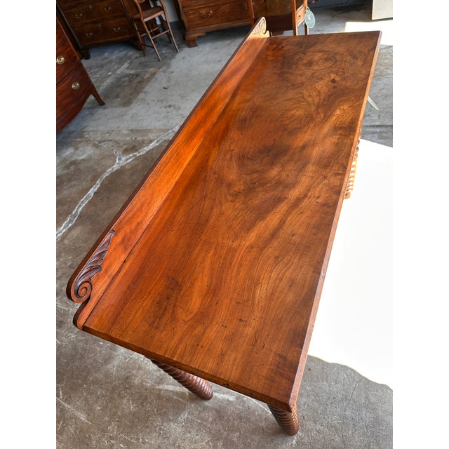 Late 19th Century Victorian Mahogany Console With Bobbin Legs For Sale - Image 14 of 15