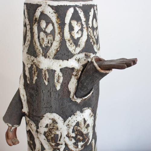 Albert Thiry, Robed Figure' French Stoneware Sculpture1960s, Stoneware For Sale - Image 14 of 18