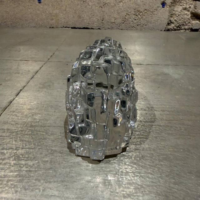Transparent Baccarat Clear Crystal Porcupine Hedgehog Figurine Paper Weight Post-Modern For Sale - Image 8 of 10
