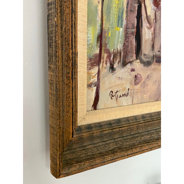 Wood Early 20th Century "Little Donkey" Oil Painting by Renowned Texas Artist, Emily Rutland (1890-1983) For Sale - Image 7 of 11