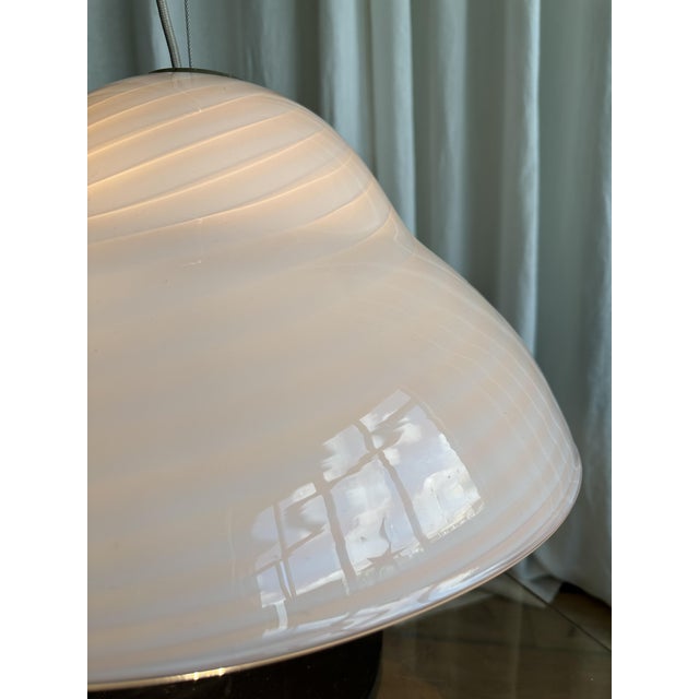 Baby Pink Swirl Murano Glass Pendant, 1970s For Sale - Image 12 of 18