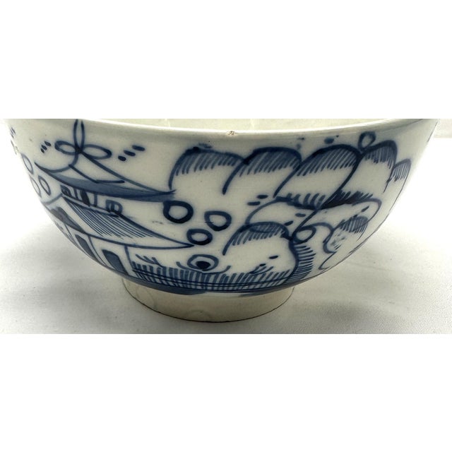 18th C. Dutch Delftware Blue & White Chinoiserie Bowl For Sale - Image 15 of 17