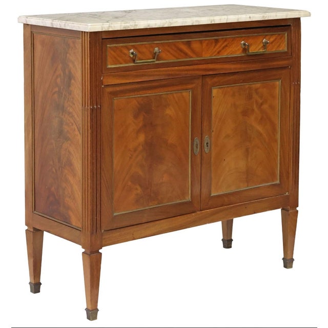 Early 20th Century French Louis XVI Style Flame Mahogany Sideboard or Buffet For Sale - Image 4 of 6