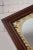 Wood Antique Reverse Painted Glass Mat Framed Mirror, Circa Early 20th Century For Sale - Image 7 of 18
