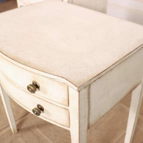 English Bow Fronted Lamp Tables, 1890s, Set of 2 For Sale - Image 8 of 9