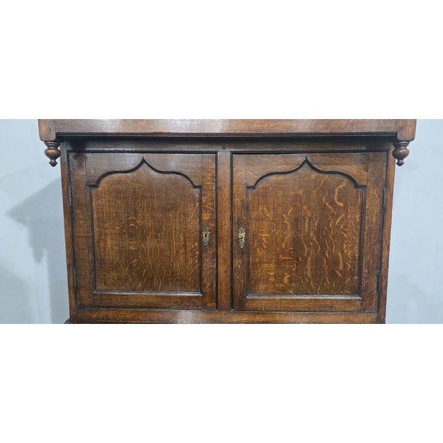 Georgian Oak Court Cupboard For Sale - Image 6 of 18
