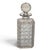 This ia a beautiful, genuine antique late Victorian/Edwardian era wheel-cut glass square decanter with its matching large...