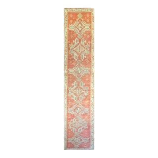 Antique Turkish Oushak Runner 3'0" × 17'2" For Sale