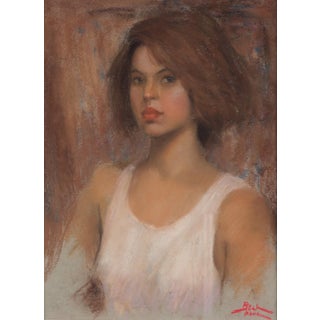 Rebecca, ca. 1992 by Dan Beck | Pastel on Paper Portrait of a young woman with short hair. For Sale