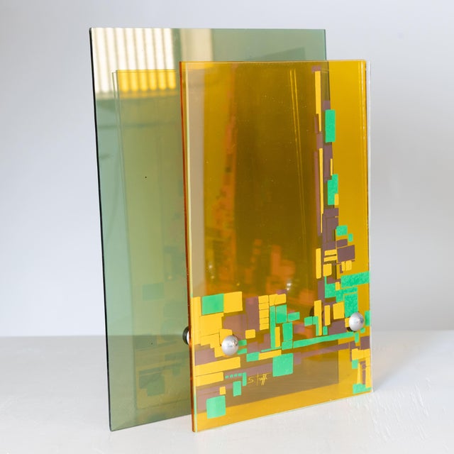 Colored Acrylic Glass Photo Frames, 1980, Set of 3, in Good conditions. Designed 1980 to 1989
