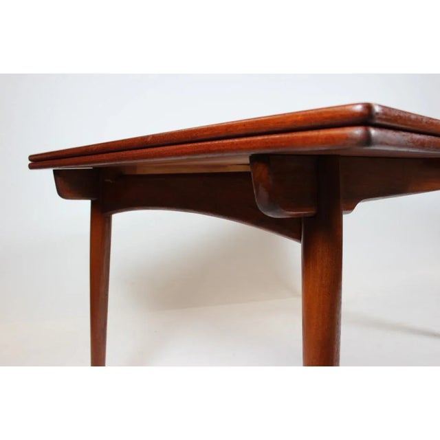 Brown Teak Extendable Dining Table by Hans J. Wegner for Andreas Tuck, 1960s For Sale - Image 8 of 12