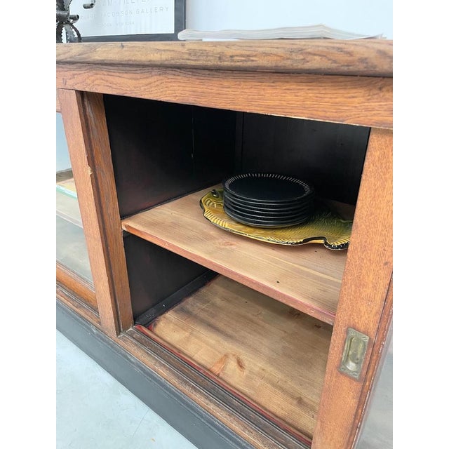 Oak Sideboard with Glass Doors, 1950s For Sale - Image 17 of 18