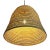 Wood Wicker Basket Weave Bell Pendant Light For Sale - Image 7 of 12