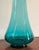 Large Mid Century Modern Tall Teal Stretch Glass Swung Vase - Viking Style For Sale In Providence - Image 6 of 8