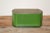 This is a lovely antique green opaque glass dresser box w/ a hinged brass lid, made around 1900. Unmarked, the glass is a...