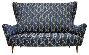 Vintage Italian Wing Settee, 1920s