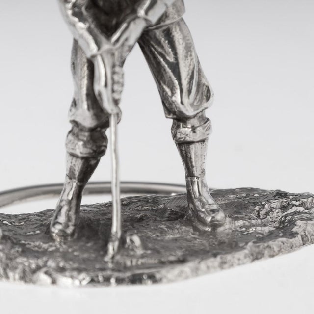 Victorian Silver Golf Menu Holders, London, United Kingdom, 1890s, Set of 4 For Sale - Image 10 of 16