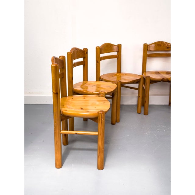 Brutalist Pine Dining Chairs in the style of Rainer Daumiller, 1970s, Set of 6 For Sale - Image 3 of 18