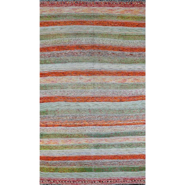Mid-Century Cotton Scandinavian Style Kilim Rug For Sale