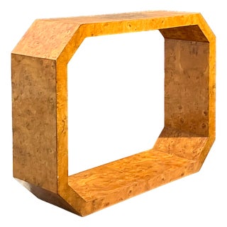 Vintage Burl Wood Console Table For Sale