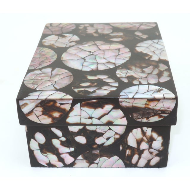 R & Y Augousti France Abalone Inlaid Ebonized Wood Box For Sale In Atlanta - Image 6 of 12