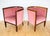 Antique Art Nouveau Edwardian Barrel Back Tub Armchairs in Mahogany and Pink Upholstery, 1910, Set of 2 For Sale - Image 6 of 18