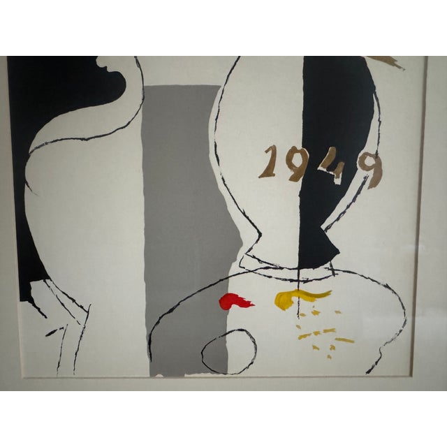 1970s Georges Braque Reproduction Lithograph – Cubist Modernist Composition For Sale - Image 4 of 4