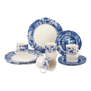 Spode Blue Italian and Brocato Mixed 12-Piece Dinnerware Set, Service for Four