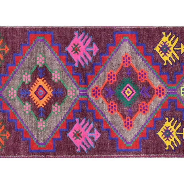1960s Turkish Oushak Runner. Handwoven with wool on wool foundation in the Oushak region of Western Turkey. The Anatolian...