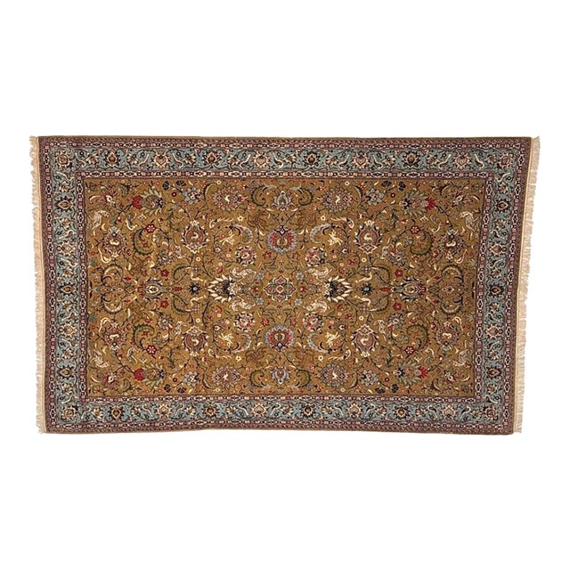 Exceptional Persian Qum, 6'8" X 10'8" For Sale