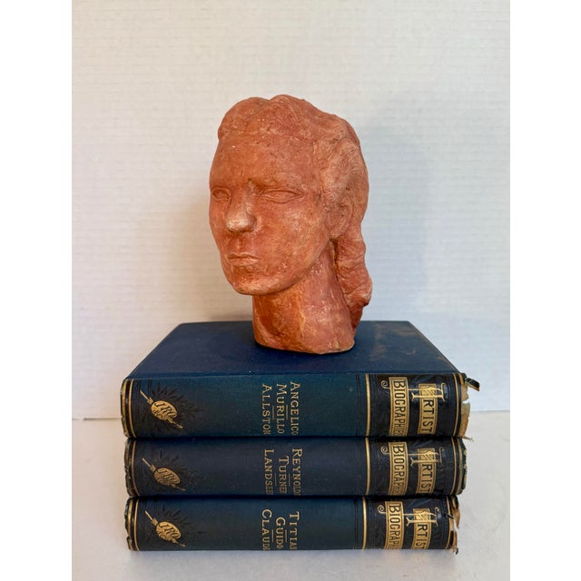 Here is a vintage hand-made clay female portrait bust, an original signed piece with a wonderfully expressive, hand-formed...