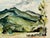 Rustic Henry Emil Salloch Original Watercolor on Paper Mt. Madison and Mt. Adams, New Hampshire. 1954. For Sale - Image 3 of 7