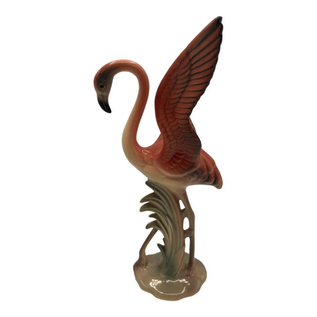 Authentic California Pottery by Brad Keeler Flamingo Figurine For Sale