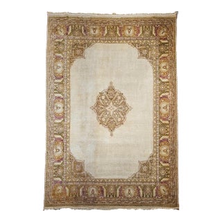 19th Century Handwoven Amritsar Rug, Wool Medallion Design, 10' x 13' For Sale