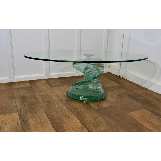 Vintage Glass Coffee Table, 1970s For Sale - Image 6 of 8