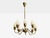 1950s Mid-Century Modern Fog & Mørup, Tulip Chandelier, Opal Glass, Brass For Sale In New York - Image 6 of 12