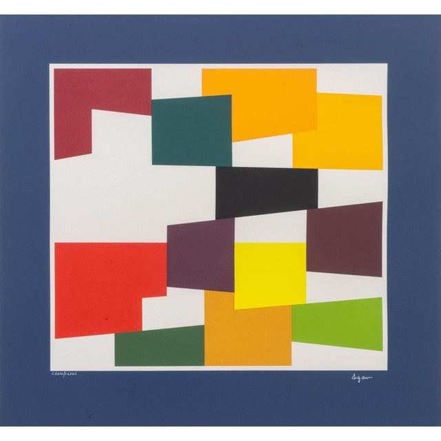 Yaacov Agam (Israeli, b. 1928), "Composition I", Screenprint in Colors, circa 1975, signed in white ink lower right,...