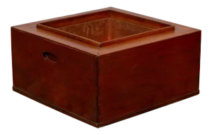 Japanese 19th Century Keyaki Wood Rectangular Hibachi with Copper Liner