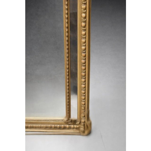 Superb French Louis XV Giltwood and Gesso Monumental Wall Mirror For Sale - Image 4 of 8